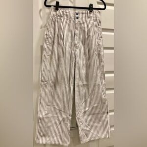 Urban Outfitters Mack Striped White and Black pleated trouser Pants
